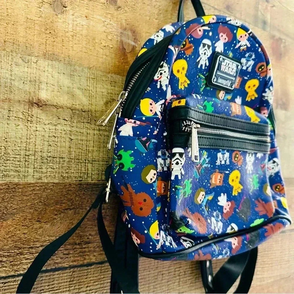 Unisex Disney Loungefly Star Wars Chibi Print Mini Backpack main image 5
